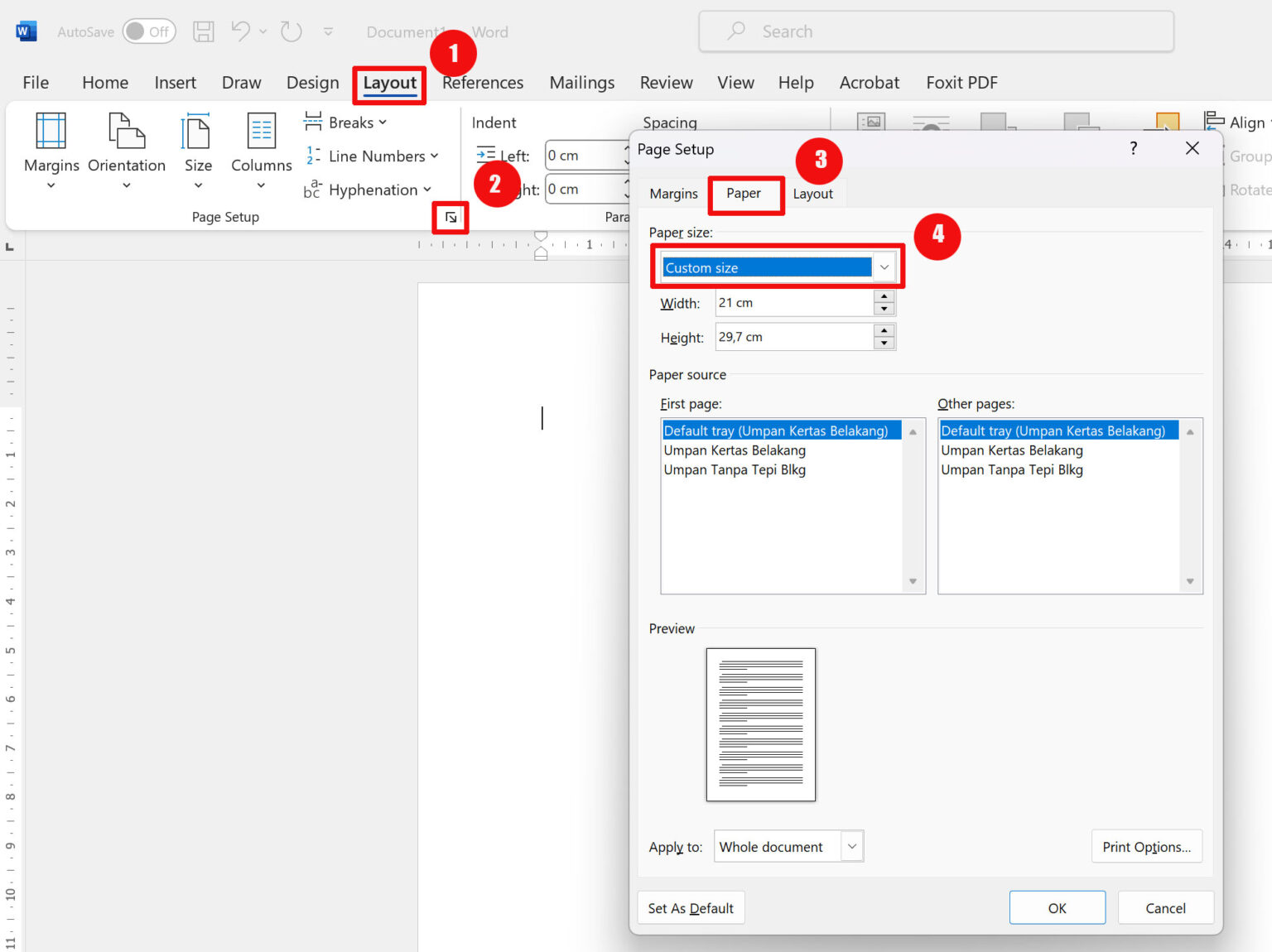 Cara Mengatur Ukuran Kertas di Microsoft Office Word