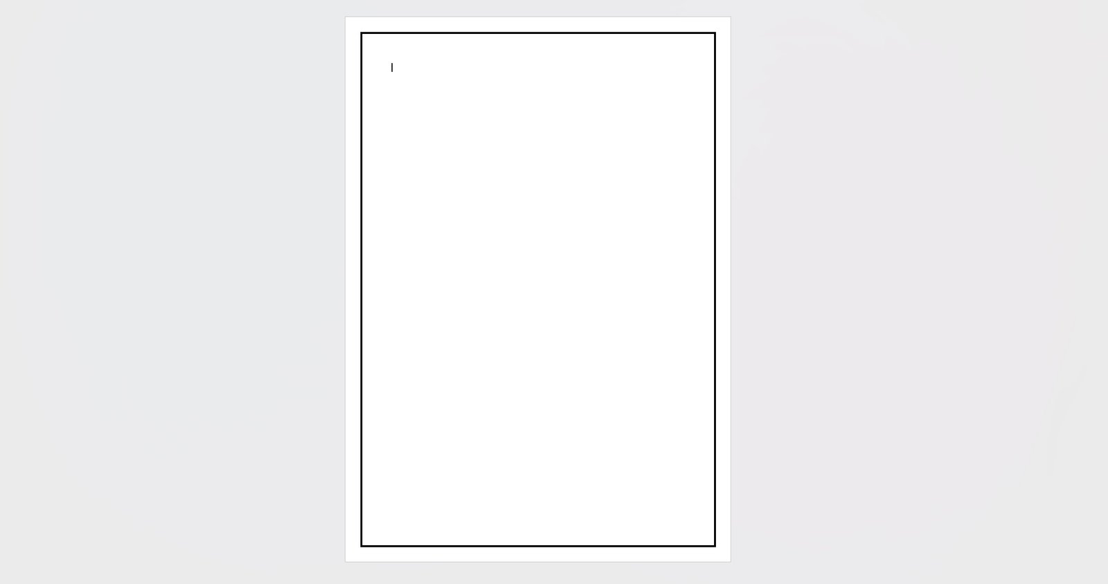 Page Border Ms Word
