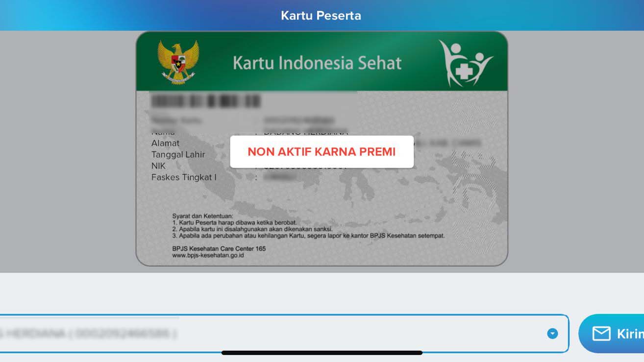BPJS Non aktif Karena Premi