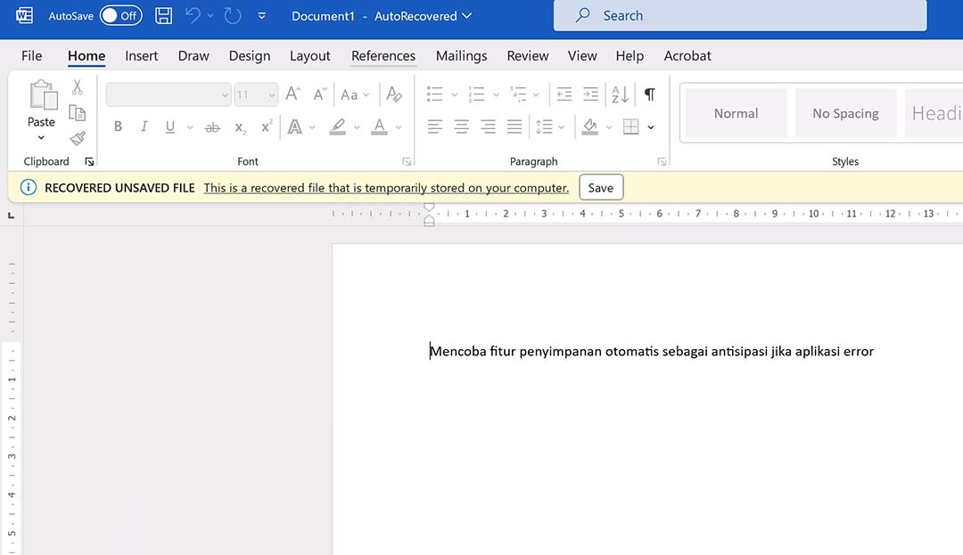 Cara Mengatur Penyimpanan Otomatis di MS Word