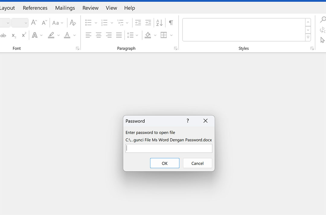 Cara Mengunci File Ms Word Dengan Password