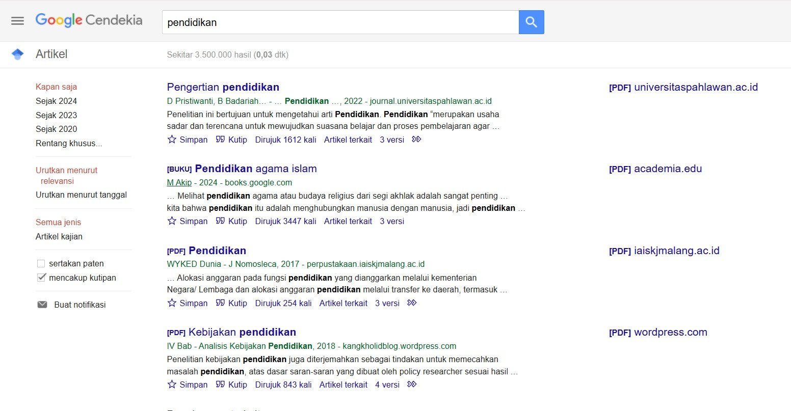 Tutorial Cara Mengunduh Jurnal Akademik di Google Scholar