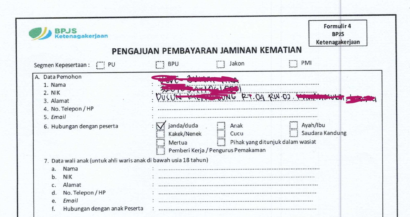 Cara Mencairkan BPJS Ketenagakerjaan Kematian Ketua RT dan Ketua RW yang Meninggal