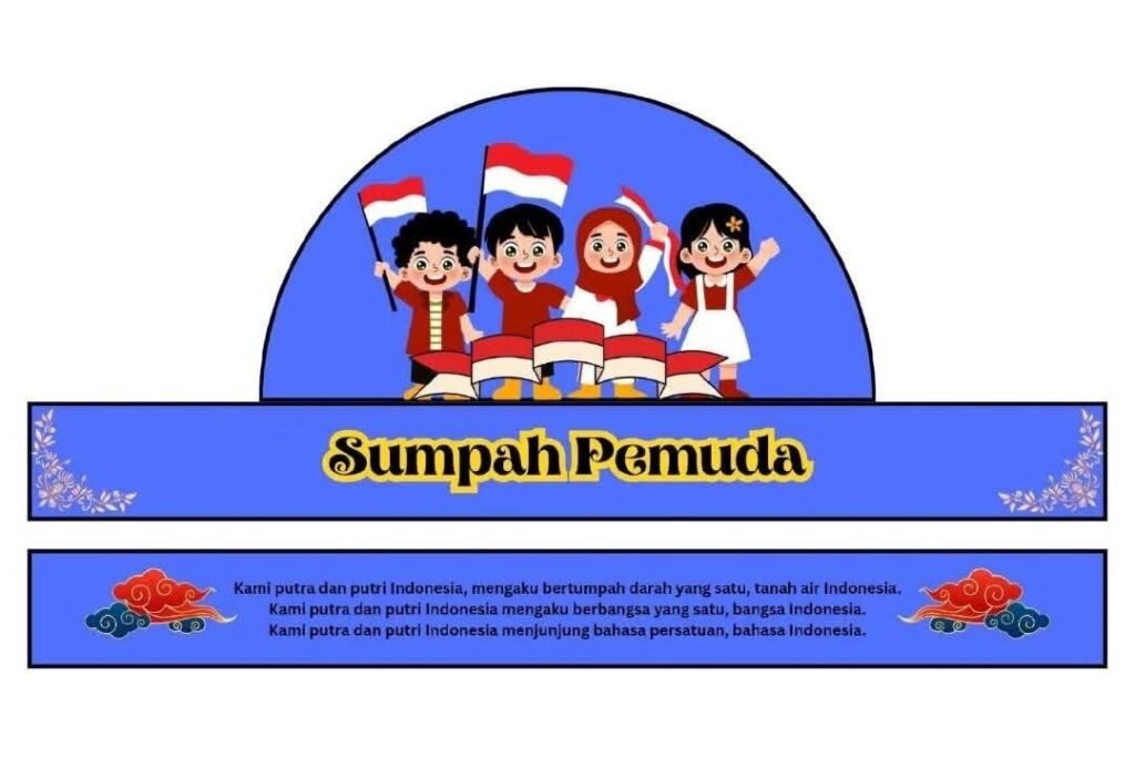 Design Ikat Kepala Anak SD Tema Hari Sumpah Pemuda