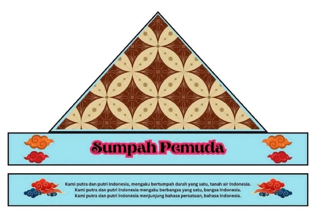 Design Ikat Kepala Anak SD Tema Hari Sumpah Pemuda