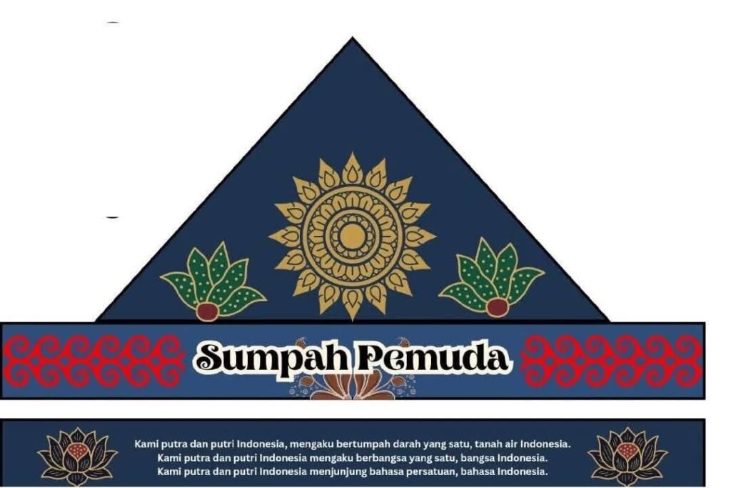 Design Ikat Kepala Anak SD Tema Hari Sumpah Pemuda