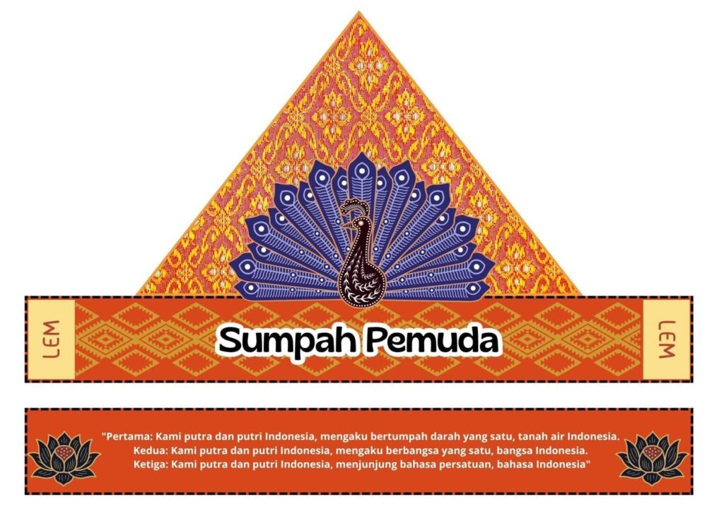 Design Ikat Kepala Anak SD Tema Hari Sumpah Pemuda