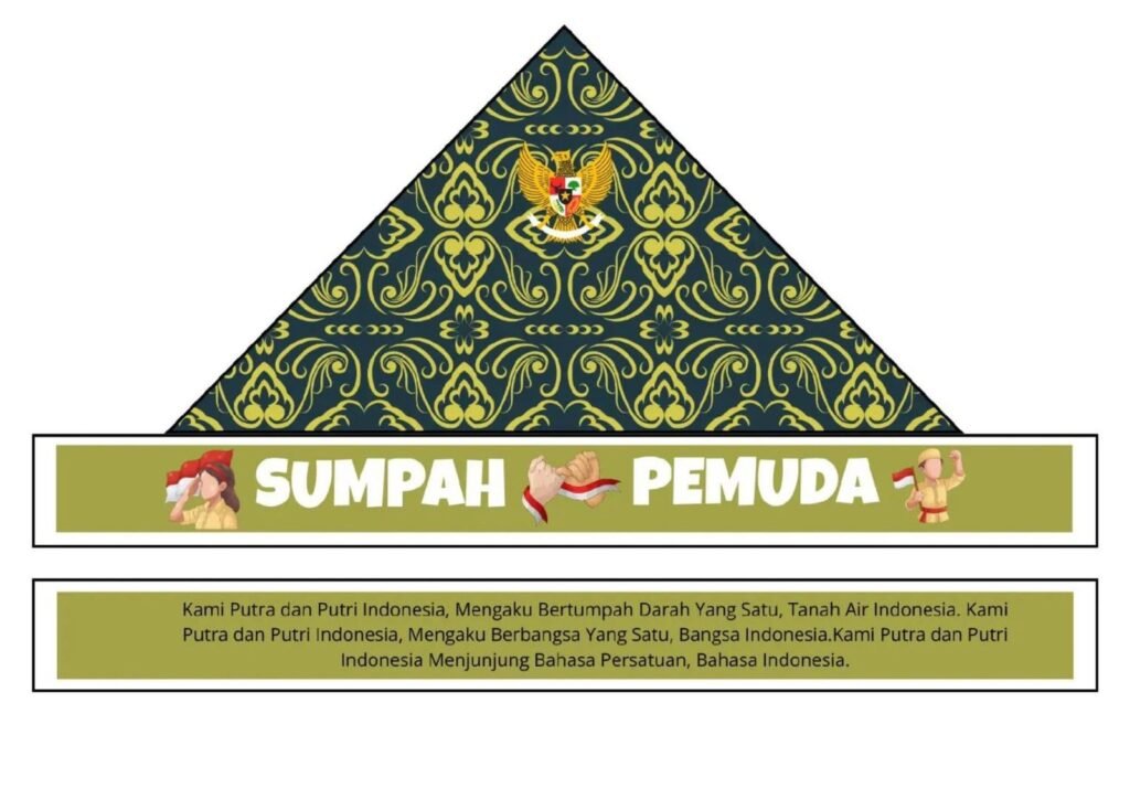 Design Ikat Kepala Anak SD Tema Hari Sumpah Pemuda
