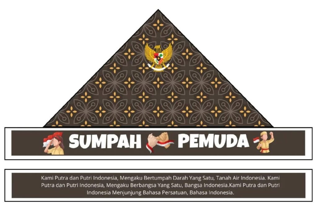 Design Ikat Kepala Anak SD Tema Hari Sumpah Pemuda