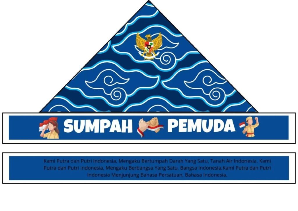 Design Ikat Kepala Anak SD Tema Hari Sumpah Pemuda