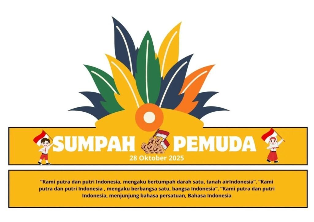 Design Ikat Kepala Anak SD Tema Hari Sumpah Pemuda